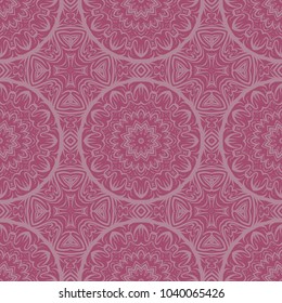 Seamless floral pattern motifs suitable for wallpaper and fabric design. Vector illustration. Monochrome