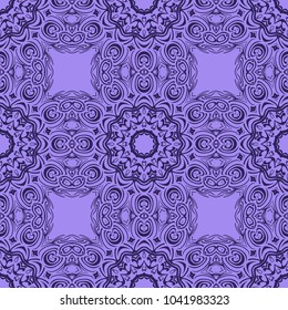Seamless floral pattern motifs suitable for wallpaper and fabric design. Vector illustration. Monochrome