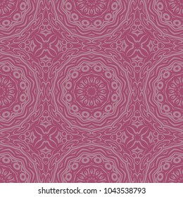 Seamless floral pattern motifs suitable for wallpaper and fabric design. Vector illustration. Monochrome