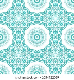 Seamless floral pattern motifs suitable for wallpaper and fabric design. Vector illustration. Monochrome
