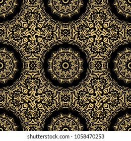 Seamless floral pattern motifs suitable for wallpaper and fabric design. Vector illustration. Monochrome