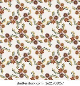 Seamless floral pattern. Multicolored flowers on a light background.
