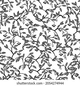 Seamless floral pattern. Nature ornament. Fabric print.