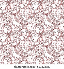Seamless floral pattern, nice and vintage.