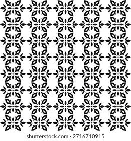Patrón floral sin fisuras ofrece elegantes flores negras sobre un fondo transparente. Ideal para fondos, estampados de tela y texturas decorativas.