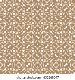Seamless floral pattern, old victorian ornaments. Ornate floral decor for textile, wallpaper, pattern fills, covers, surface, print, gift wrap, scrap booking decoupage