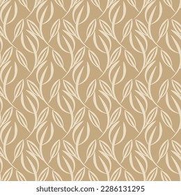 Seamless floral pattern on a beige background