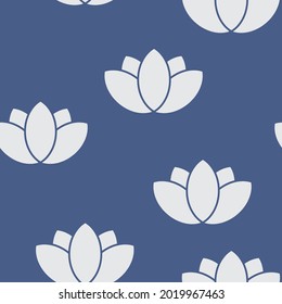 seamless floral pattern on dark blue background typical japanese style, good for clothes.