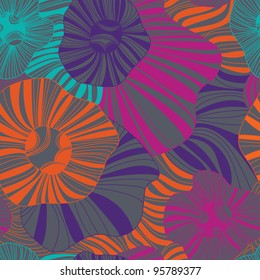 Seamless floral pattern on a dark background