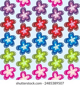Seamless floral pattern on pastel background. Cute flower design for card, wallpaper, fabric, textile, fashion, flyer, banner, cover, and more.