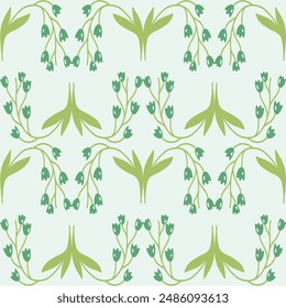 Seamless floral pattern on pastel background. Cute flower design for card, wallpaper, fabric, textile, fashion, flyer, banner, cover, and more.