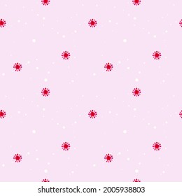 Patrón floral sin fisuras sobre fondo rosa