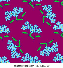 Seamless floral pattern on a pink background