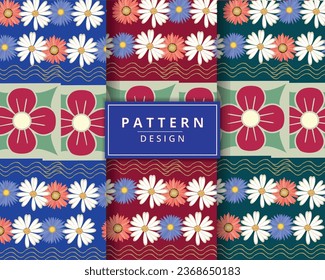 Seamless floral pattern on uniform background. ornament darkcyan, design fabric art, fashion contour illustration design