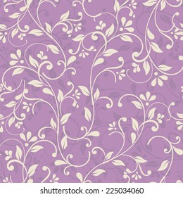 nahtlose Blumenmuster auf violettem Hintergrund