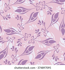 seamless floral pattern on violet background