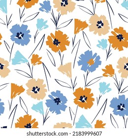 seamless floral pattern on white background