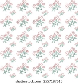 Seamless Floral Pattern on white Background