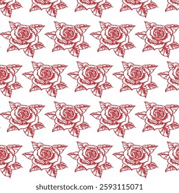 seamless floral pattern on white background 