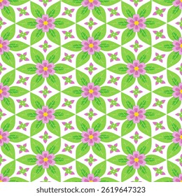 Seamless floral pattern on a white background. Can be used for coloring fabric, wallpaper, wrapping paper and more.

