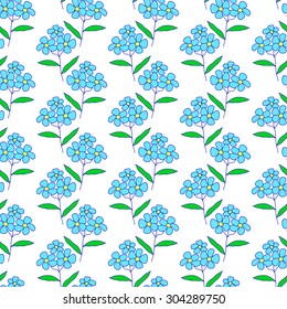 Seamless floral pattern on a white background