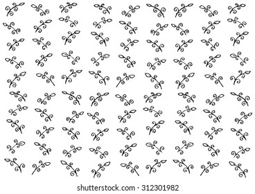Seamless floral pattern on white background