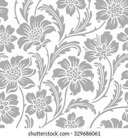 seamless floral pattern on white background