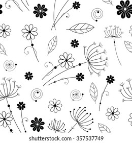 seamless floral pattern on a white background