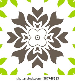 Seamless floral pattern on white background