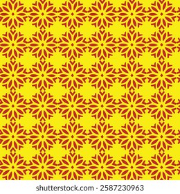 seamless floral pattern on yellow background
