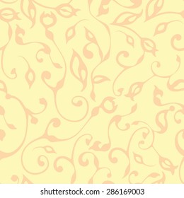 seamless floral pattern on yellow background