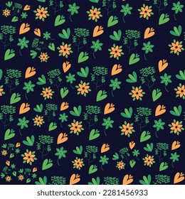 Seamless floral pattern, organic pattern background design vector