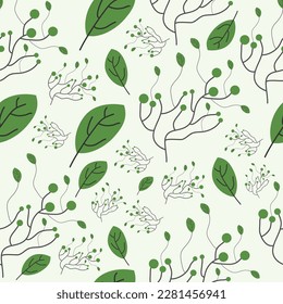 Seamless floral pattern, organic pattern background design vector