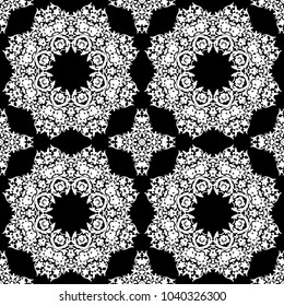 Seamless floral pattern. Oriental ornament. Element for design. Can be used for wallpaper, background, surface textures. EPS 8