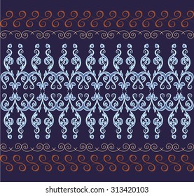 Seamless floral pattern in Oriental style.