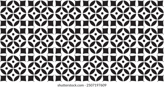 Seamless floral pattern ornament in combination of black on a white background. for textiles, printing, covers, posters and wall paper etc.
