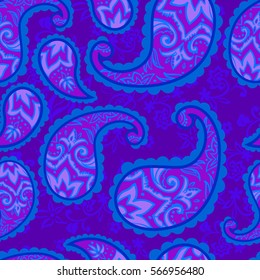 Seamless floral pattern, Paisley