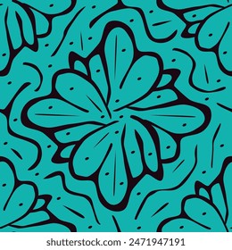 Seamless floral pattern with Peony. Vector illustration.