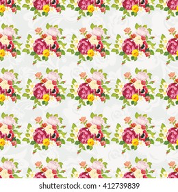 Seamless floral pattern with peony Vector Illustration EPS8