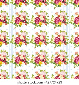 Seamless floral pattern with peony Vector Illustration EPS8