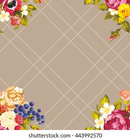 Seamless floral pattern with peony Vector Illustration EPS8
