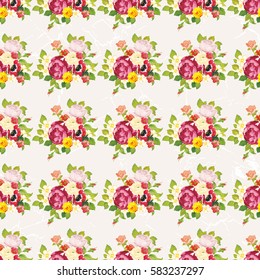 Seamless floral pattern with peony Vector Illustration EPS8
