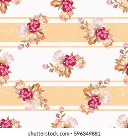 Seamless floral pattern with peony Vector Illustration EPS8

