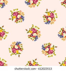 Seamless floral pattern with peony Vector Illustration EPS8