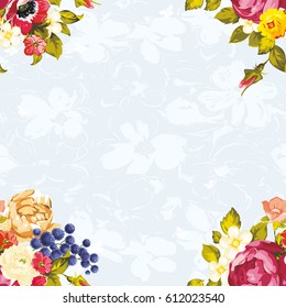 Patrón floral sin fisuras con peony Vector Illustration EPS8
