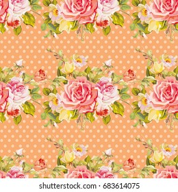 Seamless floral pattern with peony Vector Illustration EPS8
