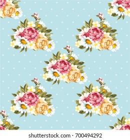 Seamless floral pattern with peony Vector Illustration EPS8