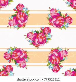 Seamless floral pattern with peony Vector Illustration EPS8