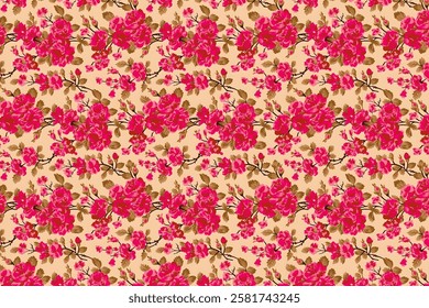 Seamless floral pattern Perfect for interior designs, textiles, and decorative purposes to bring elegance and charm