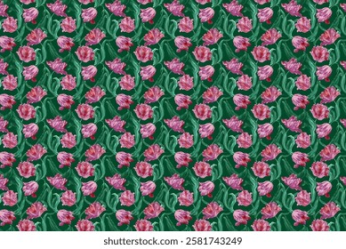 Seamless floral pattern Perfect for interior designs, textiles, and decorative purposes to bring elegance and charm